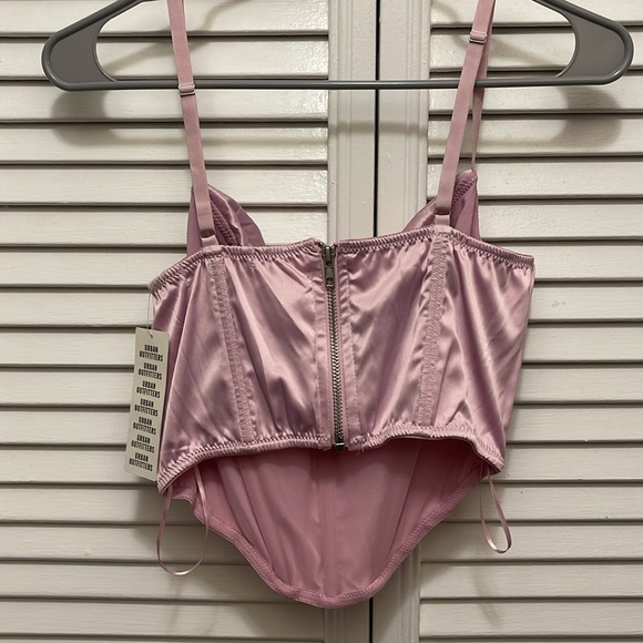 urban outfitters silk cowl-front corset - Picture 2 of 3